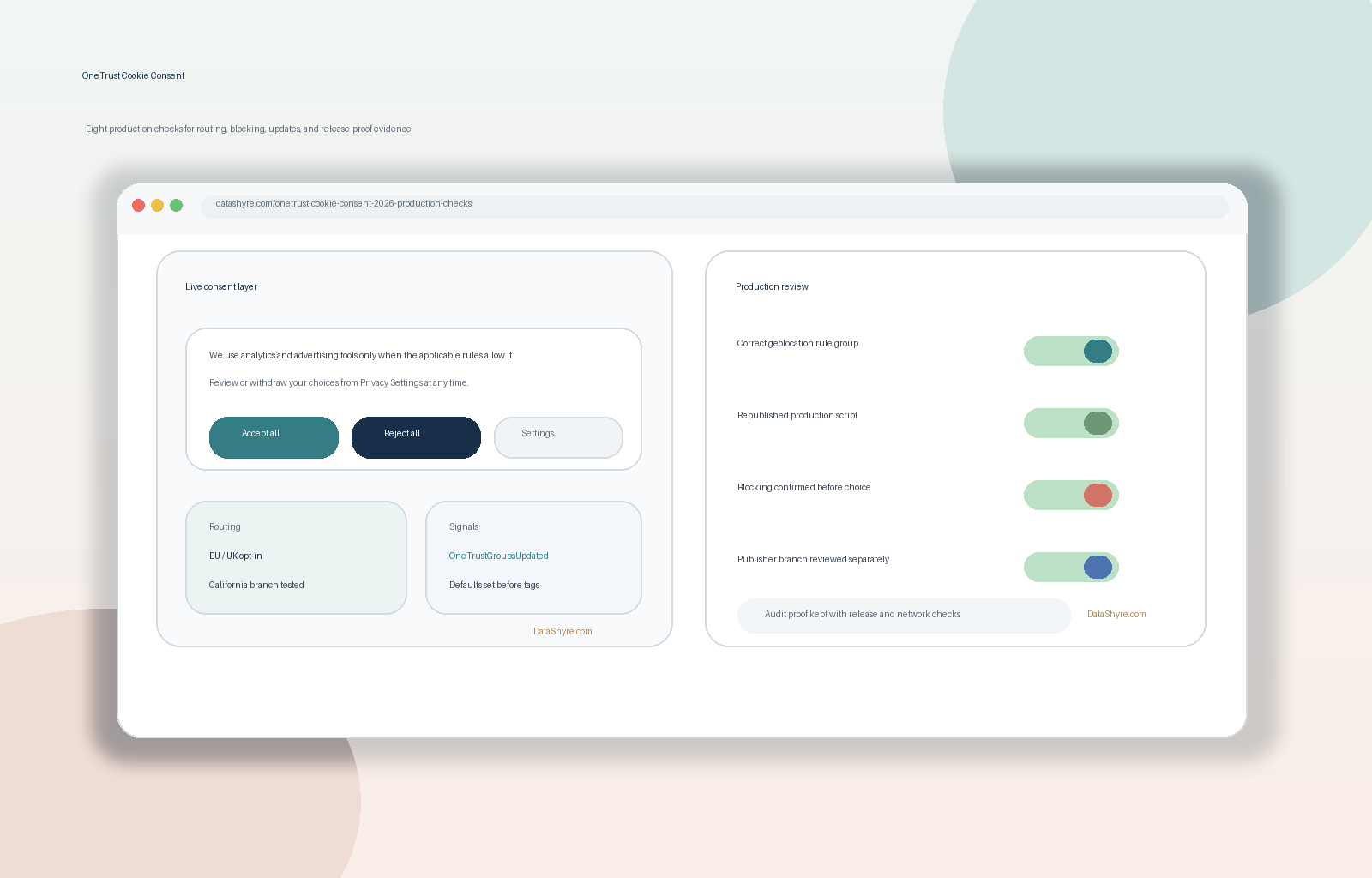 OneTrust Cookie Consent in 2026: 8 Production Checks Before You Trust the Live Site